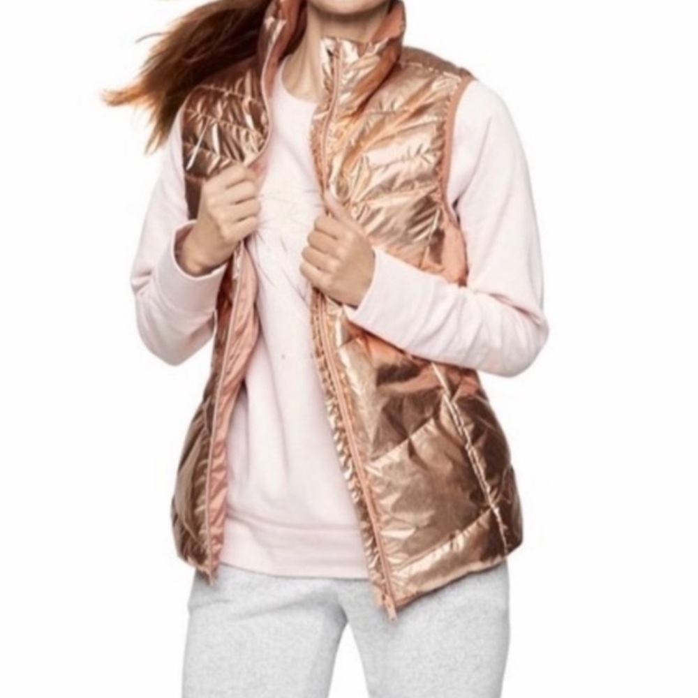 XERSION Rose Gold Metallic Bubble Vest 💕